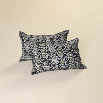 Hand Block Batik Print Pillow Covers (Set of 2) 19