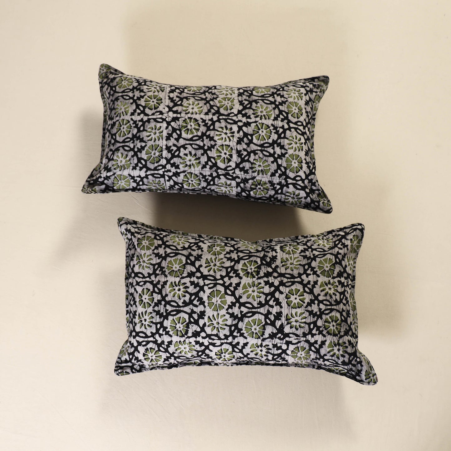 Hand Block Batik Print Pillow Covers (Set of 2) 19