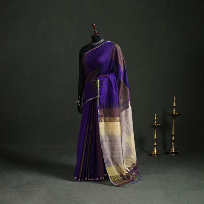 Handloom Kosa Pallu Maheshwari Silk Saree 19