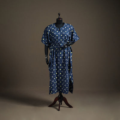 Bandhani Tie-Dye Cotton Long Kaftan 21