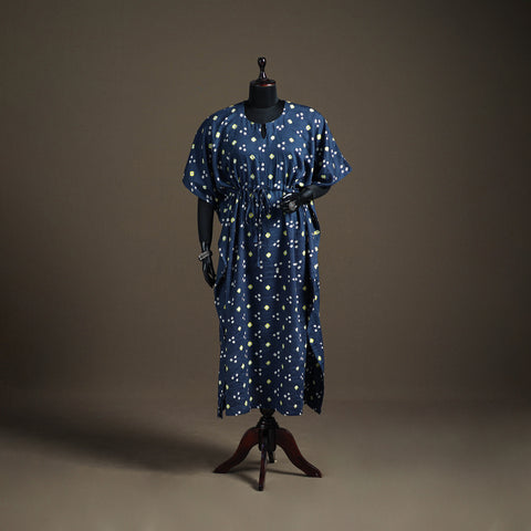 Bandhani Tie-Dye Cotton Long Kaftan 21