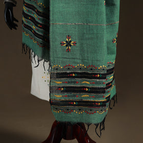 Kantha Hand Embroidered Khes Handwoven Cotton Dupatta 40