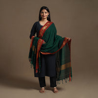 Green - Dharwad Cotton Plain Dupatta 26