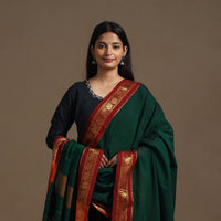 Green - Dharwad Cotton Plain Dupatta 26