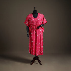 Bandhani Tie-Dye Cotton Long Kaftan 23