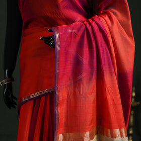 Handloom Kosa Pallu Maheshwari Silk Saree 21