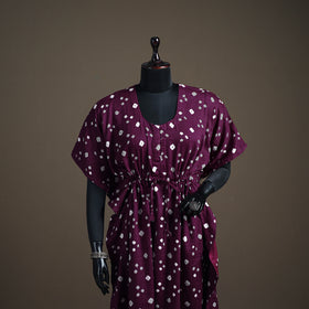 Bandhani Tie-Dye Cotton Long Kaftan 24