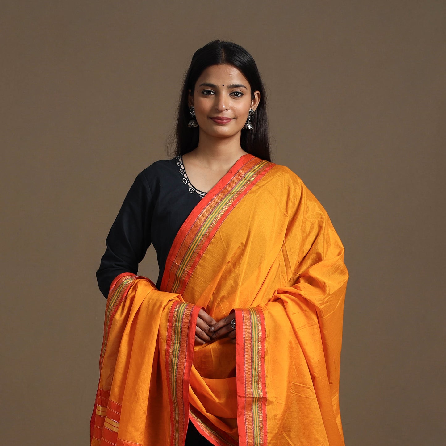 Dharwad Silk Cotton Plain Dupatta 29