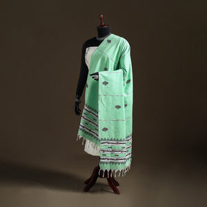 Kantha Hand Embroidered Khes Handwoven Cotton Dupatta 44