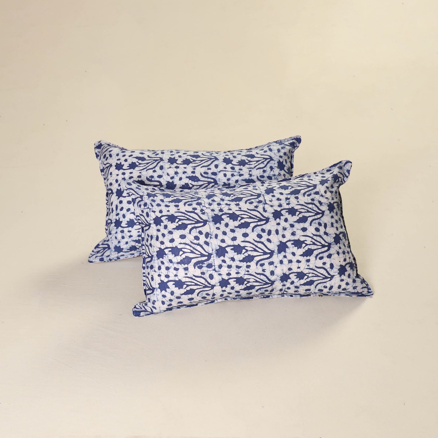 Hand Block Batik Print Pillow Covers (Set of 2) 22
