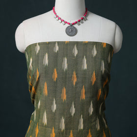 Pochampally Ikat Cotton Unstitched Dress Material: Kurta & Dupatta 04