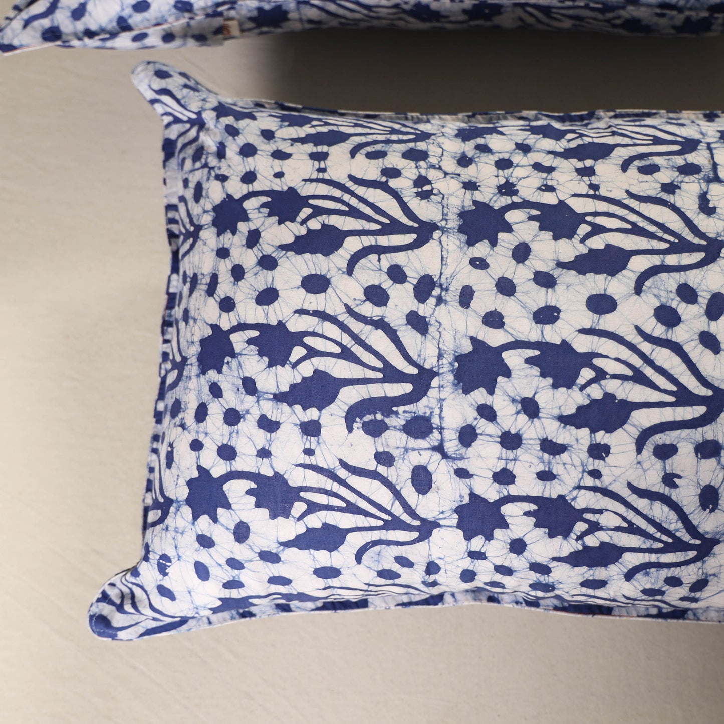 Hand Block Batik Print Pillow Covers (Set of 2) 22