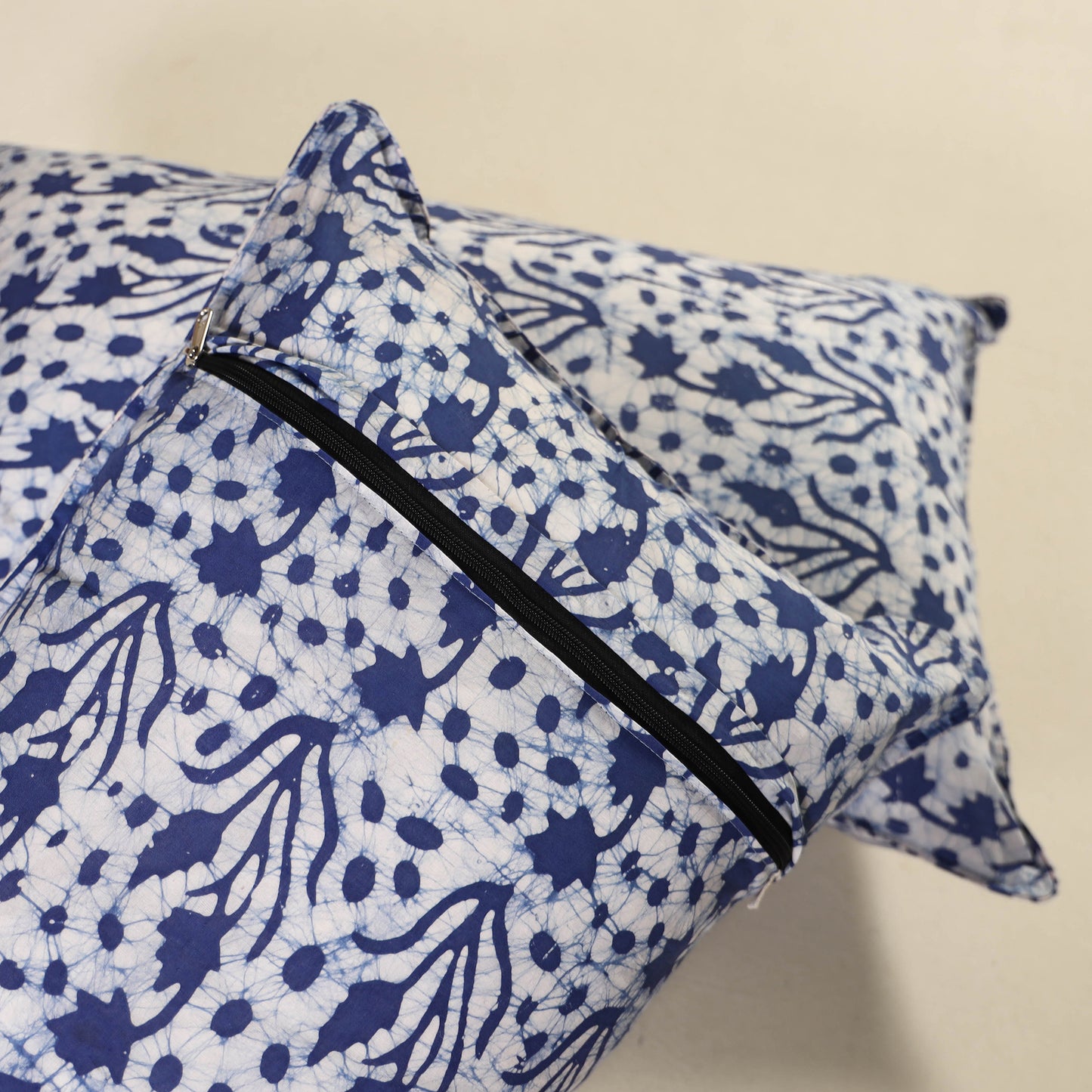 Hand Block Batik Print Pillow Covers (Set of 2) 22