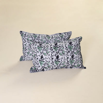 Hand Block Batik Print Pillow Covers (Set of 2) 23
