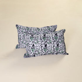 Hand Block Batik Print Pillow Covers (Set of 2) 23
