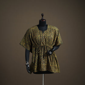 Ajrakh Hand Block Print Natural Dyed Cotton Short Kaftan 26