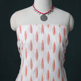 Pochampally Ikat Cotton Unstitched Dress Material: Kurta & Dupatta 05