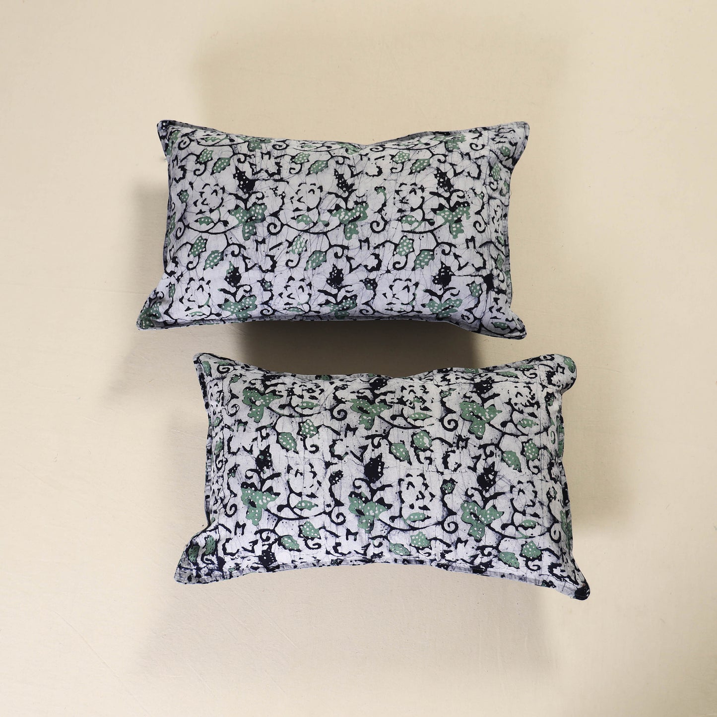 Hand Block Batik Print Pillow Covers (Set of 2) 23