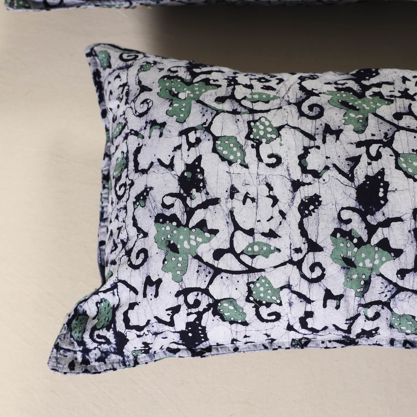 Hand Block Batik Print Pillow Covers (Set of 2) 23
