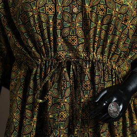 Ajrakh Hand Block Print Natural Dyed Cotton Short Kaftan 26