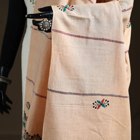 Kantha Hand Embroidered Khes Handwoven Cotton Dupatta 45
