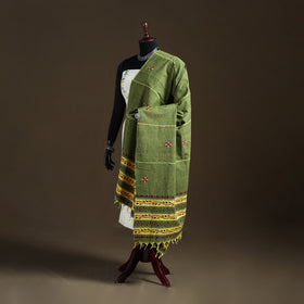 Kantha Hand Embroidered Khes Handwoven Cotton Dupatta 46