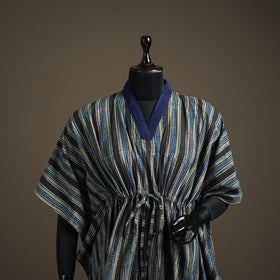 Ajrakh Hand Block Print Natural Dyed Cotton Short Kaftan 27