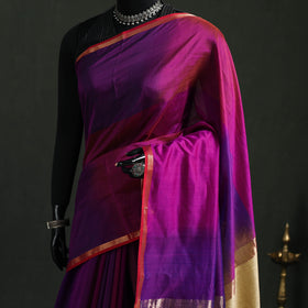 Handloom Kosa Pallu Maheshwari Silk Saree 24