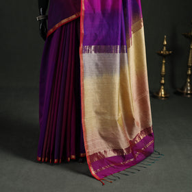 Handloom Kosa Pallu Maheshwari Silk Saree 24