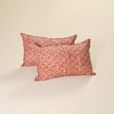 Hand Block Batik Print Pillow Covers (Set of 2) 25