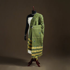Kantha Hand Embroidered Khes Handwoven Cotton Dupatta 47