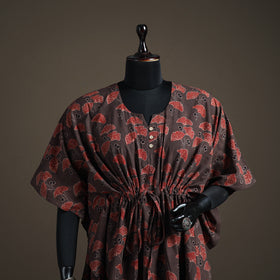 Ajrakh Hand Block Print Natural Dyed Cotton Short Kaftan 28