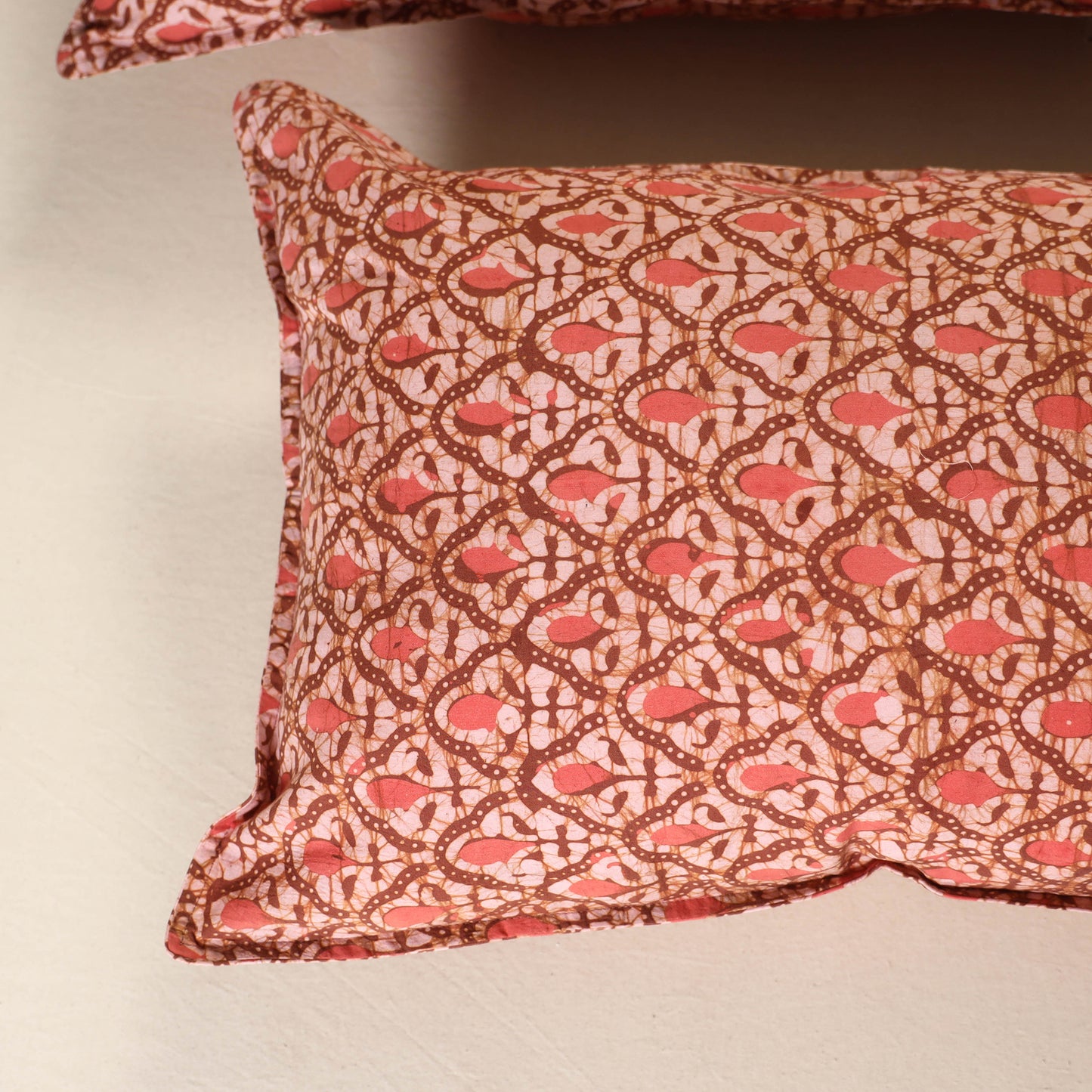 Hand Block Batik Print Pillow Covers (Set of 2) 25