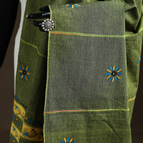 Kantha Hand Embroidered Khes Handwoven Cotton Dupatta 47