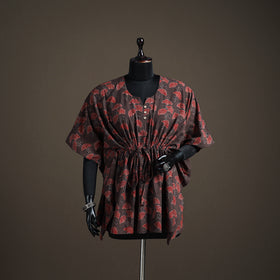 Ajrakh Hand Block Print Natural Dyed Cotton Short Kaftan 28