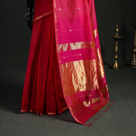 Handloom Zari Buti Maheshwari Silk Saree 26