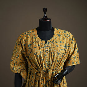 Ajrakh Hand Block Print Natural Dyed Cotton Short Kaftan 29