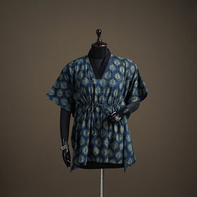 Ajrakh Hand Block Print Natural Dyed Cotton Short Kaftan 30