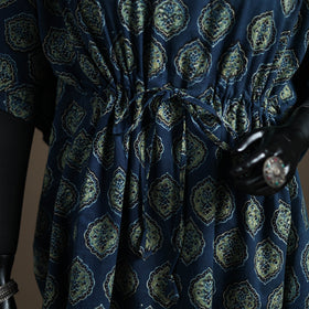 Ajrakh Hand Block Print Natural Dyed Cotton Short Kaftan 30