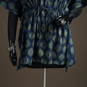 Ajrakh Hand Block Print Natural Dyed Cotton Short Kaftan 30