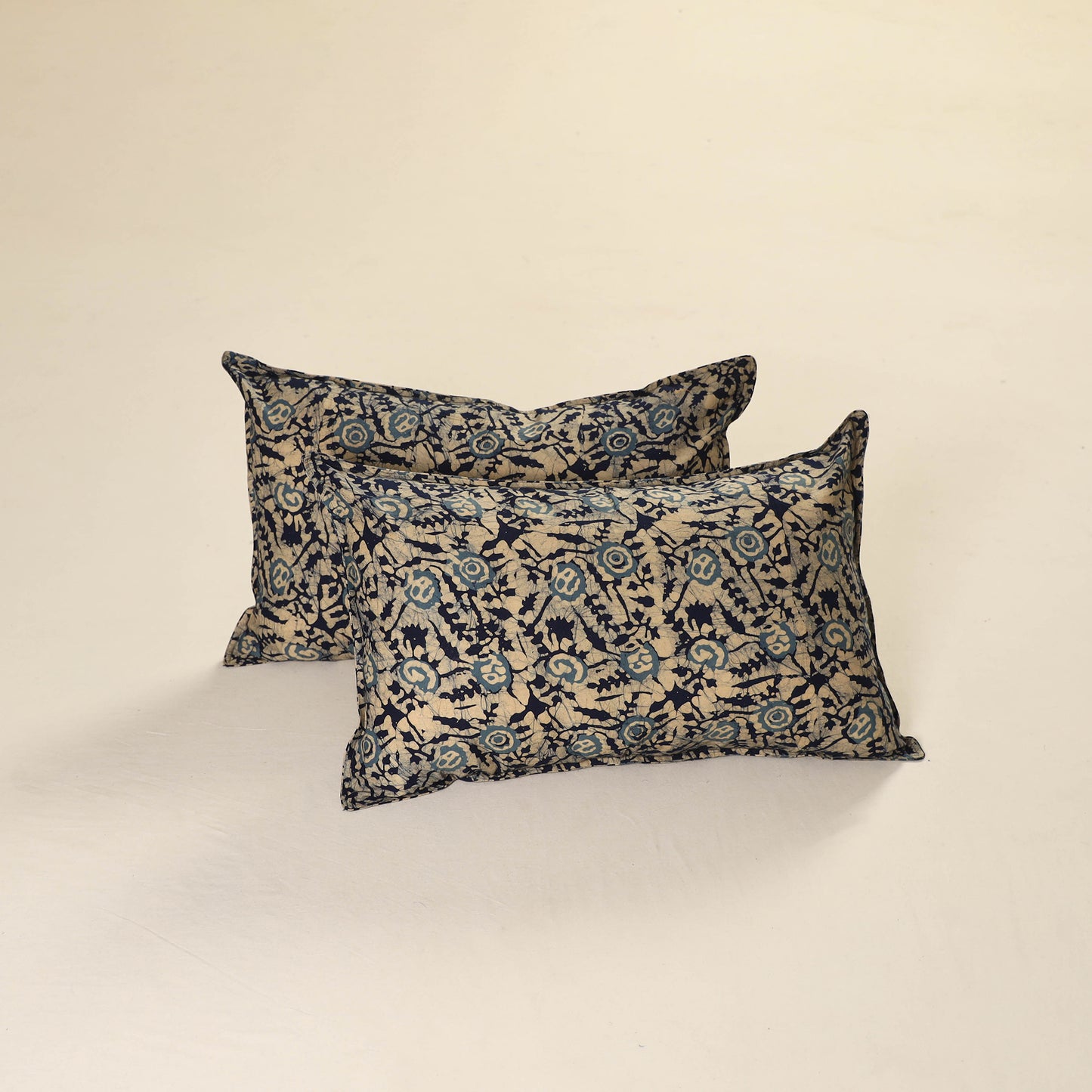 Hand Block Batik Print Pillow Covers (Set of 2) 27