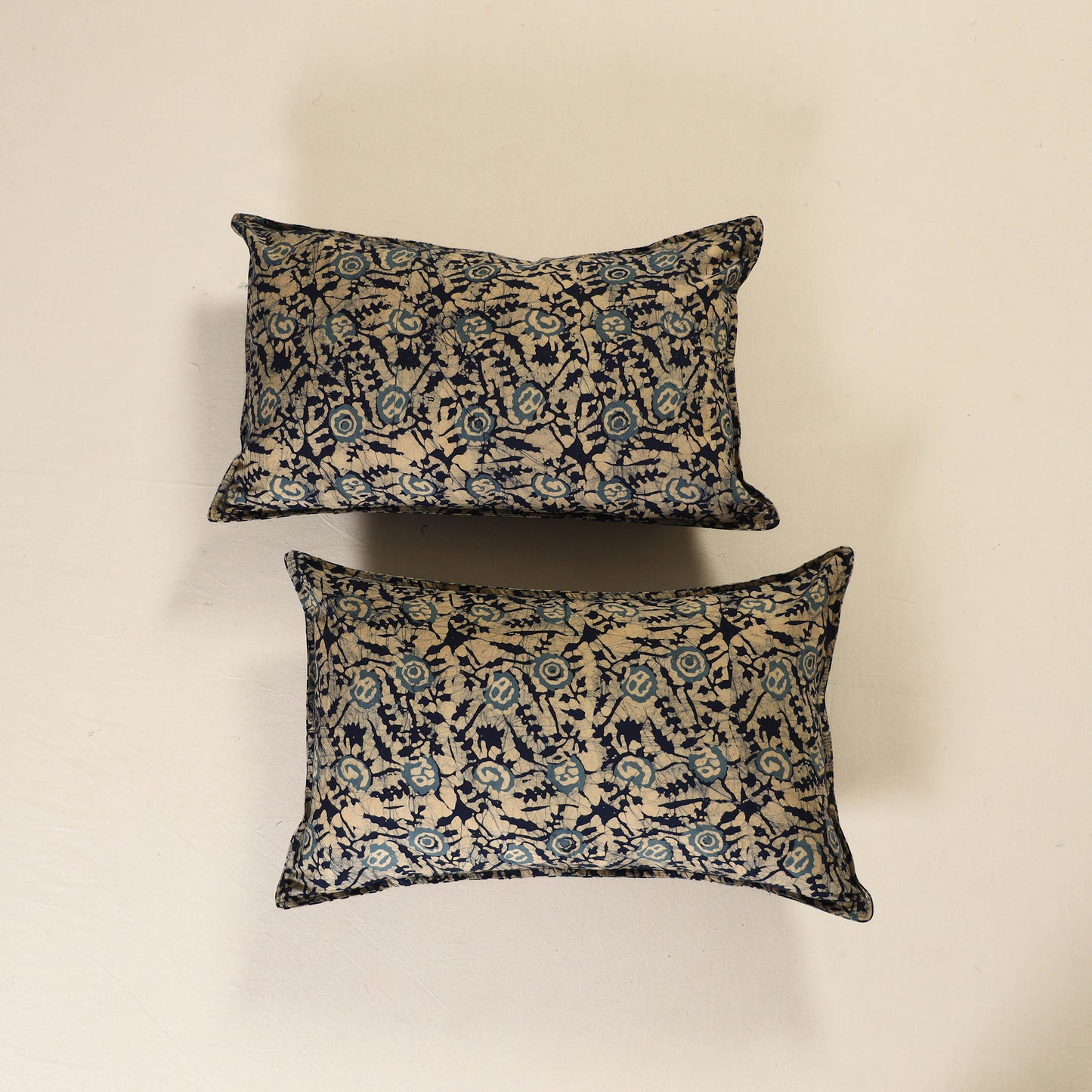Hand Block Batik Print Pillow Covers (Set of 2) 27