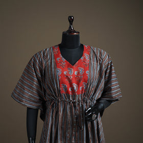 Ajrakh Hand Block Print Natural Dyed Cotton Short Kaftan 31