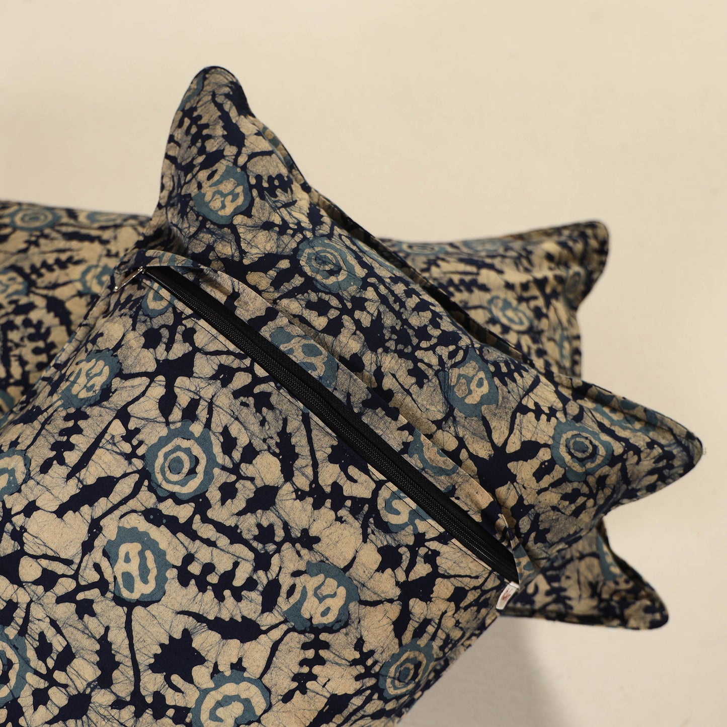 Hand Block Batik Print Pillow Covers (Set of 2) 27
