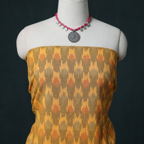 Pochampally Ikat Cotton Unstitched Dress Material: Kurta & Dupatta 09