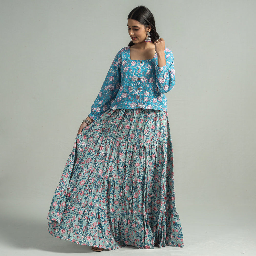 sanganeri long skirt 