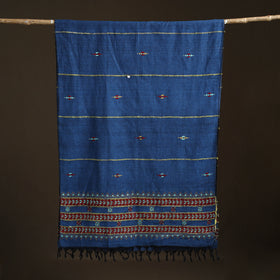 Kantha Hand Embroidered Khes Handwoven Cotton Dupatta 32