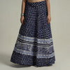 Buy Hand Batik Printed Running Stitch Cotton Long Skirt 52 Online l iTokri.com