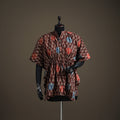 Ajrakh Hand Block Print Natural Dyed Cotton Short Kaftan 35