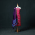 Pochampally Ikat Cotton Unstitched Dress Material: Kurta & Dupatta 12